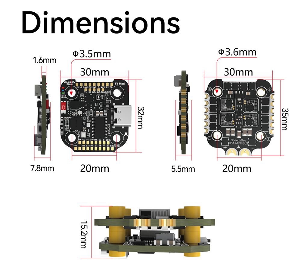 F405 MINI SpeedyBee F405 Mini  - огляд і ціна Drone Racing Esc
